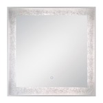Square Edge-Lit LED Mirror - Silver Leaf