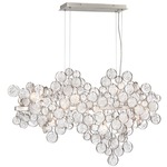 Trento Linear Chandelier - Champagne Silver / Clear