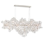 Trento Linear Chandelier - Champagne Silver / Clear