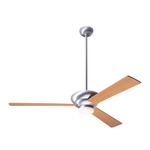 Altus Ceiling Fan with Light - Brushed Aluminum / Maple