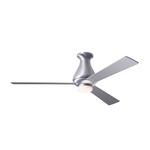 Altus Flush Ceiling Fan with Light - Brushed Aluminum / Aluminum