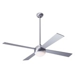 Ball Ceiling Fan with Light - Brushed Aluminum / Aluminum