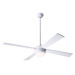 Ball Ceiling Fan with Light - Gloss White / White