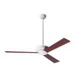 Altus Ceiling Fan - Gloss White / Mahogany Wood