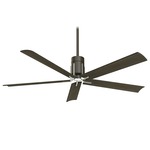 Clean Ceiling Fan with Light - Matte Black / Urban Walnut