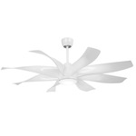 Dream Star Ceiling Fan with Light - White / White