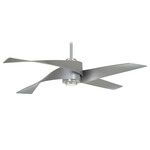 Artemis IV Ceiling Fan with Light - Brushed Nickel / Silver