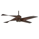 Artemis IV Ceiling Fan with Light - Oil Rubbed Bronze / Tobacco