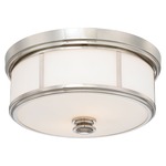 Harbour Point Ceiling Light Fixture - Polished Nickel / Etched White