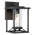 Trescott Outdoor Wall Light - Black / Clear