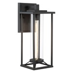 Trescott Outdoor Wall Light - Black / Clear