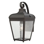 Marquee Outdoor Wall Light - Oil Rubbed Bronze / Clear Seeded