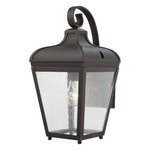 Marquee Outdoor Wall Sconce - Oil Rubbed Bronze / Clear Seeded