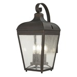 Marquee Outdoor Wall Sconce - Oil Rubbed Bronze / Clear Seeded