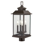 Miners Loft Outdoor Post Mount Light - Oil Rubbed Bronze / Clear