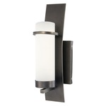Arcus Truth Outdoor Wall Light - Smoked Iron / Etched Opal