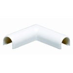 Hide-A-Cord White Flat Elbow Wire Covering System - White / White