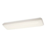 Linear Flush Mount LED Ceiling Light - Textured White / White