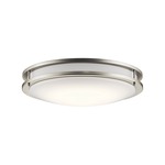 Avon Wall / Ceiling Light - Brushed Nickel / White