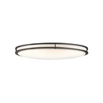 Avon Oval Ceiling Light Fixture - Olde Bronze / White