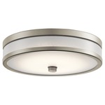 Pira Ceiling / Wall Light  - Brushed Nickel / White