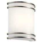 Signature 11319 Wall Light - Brushed Nickel / White