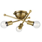 Armstrong Ceiling Light Fixture - Natural Brass