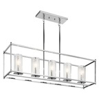 Crosby Linear Pendant - Chrome / Clear