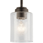 Winslow Pendant - Olde Bronze / Clear Seeded