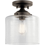 Winslow Semi Flush Ceiling Light - Olde Bronze / Clear Seeded