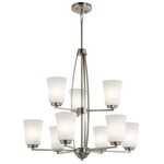 Tao Chandelier - Brushed Nickel / Satin Etched