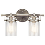 Brinley Bathroom Vanity Light - Brushed Nickel / Clear