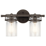 Brinley Bathroom Vanity Light - Olde Bronze / Clear