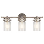 Brinley Bathroom Vanity Light - Brushed Nickel / Clear