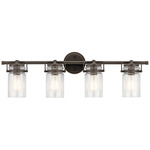 Brinley Bathroom Vanity Light - Olde Bronze / Clear