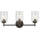 Winslow Bathroom Vanity Light - Olde Bronze / Clear Seeded