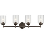 Winslow Bathroom Vanity Light - Olde Bronze / Clear Seeded