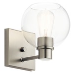 Harmony Wall Light - Brushed Nickel / Clear