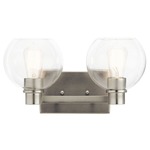 Harmony Bathroom Vanity Light - Brushed Nickel / Clear