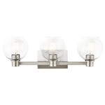 Harmony Bathroom Vanity Light - Brushed Nickel / Clear