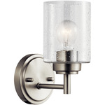 Winslow Wall Sconce - Brushed Nickel / Clear Seeded