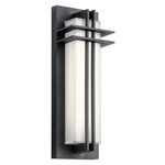 Manhattan Outdoor Wall Sconce - Textured Black / White