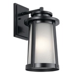 Harbor Bay Outdoor Wall Light - Black / Frosted