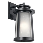 Harbor Bay Outdoor Wall Light - Black / Frosted