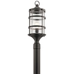 Mill Lane Outdoor Post Mount Light - Anvil Iron / Clear Seeded