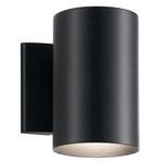 Cylinder Incandescent Downlight Wall Light - Black