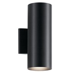 Cylinder Incandescent Up/Downlight Wall Light - Black