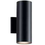 Cylinder Incandescent Up/Downlight Wall Light - Black