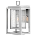 Republic 120V Outdoor Wall Sconce - Satin Nickel / Clear Seedy