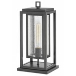 Republic 120V Outdoor Pier Mount - Oil Rubbed Bronze / Clear Seedy